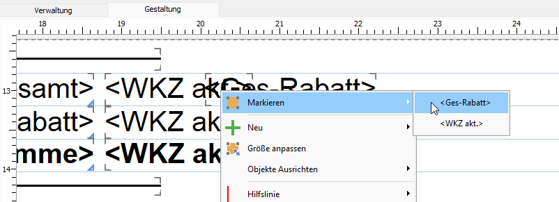Auswahl übereinanderliegender Elemente