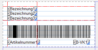 Hilfslinien bei Etiketten